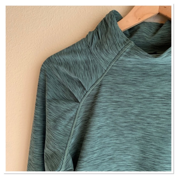 Prana Zandra Funnel Neck Yoga Top Heathered Green Size Large - Picture 2 of 9